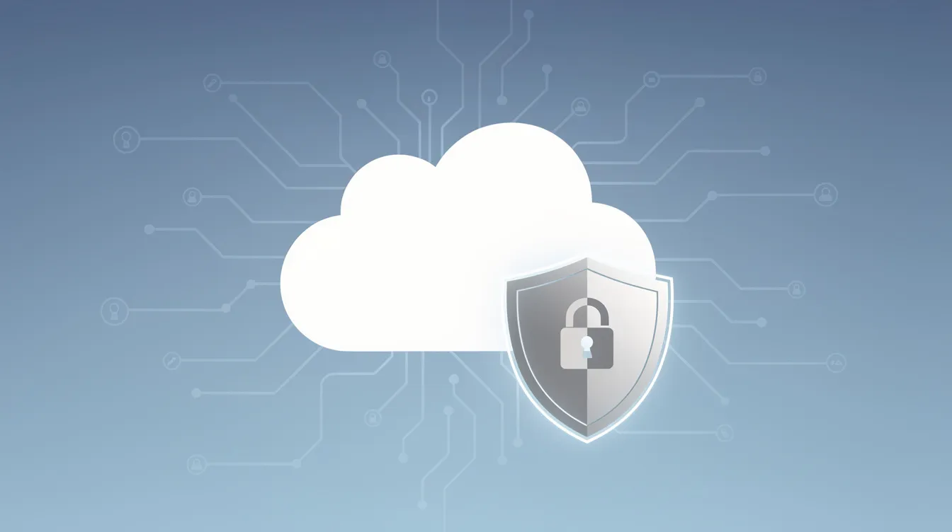 The image depicts a cloud with a shield icon, symbolizing edge security protection against threats such as brute force attacks on the WordPress login page. This visual emphasizes the importance of implementing security measures like two-factor authentication and using security plugins to safeguard user accounts and login credentials.